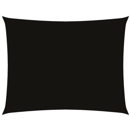 vidaXL Toldo de vela rectangular tela Oxford negro 4x6 m