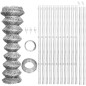 vidaXL Valla de alambre y postes acero galvanizado plateado 25x1,25 m vidaXL Valla de alambre y postes acero galvanizado plateado 25x1,25 m