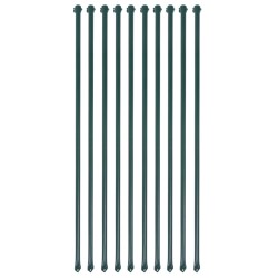 vidaXL Postes de jardín 10 unidades 1 m metal verde