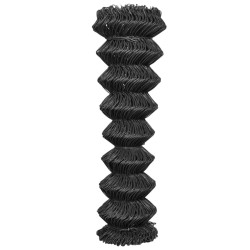 vidaXL Valla de tela metálica acero gris 25x1,5 m