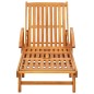 vidaXL Tumbonas con cojines 2 unidades madera maciza de acacia 