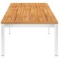 vidaXL Tumbona con cojín madera maciza de acacia y acero inoxidable