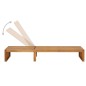 vidaXL Tumbona con cojín madera maciza de acacia vidaXL Tumbona con cojín madera maciza de acacia