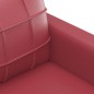vidaXL Juego de sofás con cojines 2 piezas cuero sintético rojo tinto vidaXL Juego de sofás con cojines 2 piezas cuero sintético rojo tinto