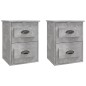 vidaXL Mesita de noche de pared 2 uds gris hormigón 41,5x36x53 cm vidaXL Mesita de noche de pared 2 uds gris hormigón 41,5x36x53 cm