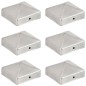 vidaXL Tapas para postes de valla 6 uds metal galvanizado 71x71mm vidaXL Tapas para postes de valla 6 uds metal galvanizado 71x71mm