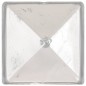 vidaXL Tapas para postes de valla 6 uds metal galvanizado 71x71mm vidaXL Tapas para postes de valla 6 uds metal galvanizado 71x71mm