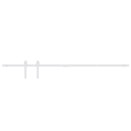 vidaXL Kit mini puerta corredera armario acero carbono blanco 152 cm