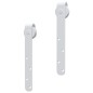 vidaXL Kit mini puerta corredera armario acero carbono blanco 152 cm vidaXL Kit mini puerta corredera armario acero carbono blanco 152 cm