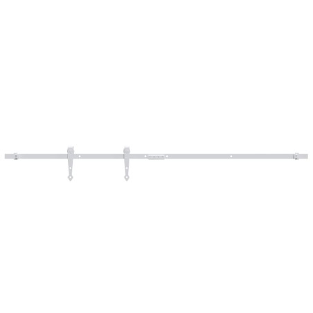 vidaXL Kit mini puerta corredera armario acero carbono blanco 122 cm