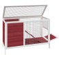 vidaXL Conejera de madera maciza de pino mocha 103x44x69,5 cm