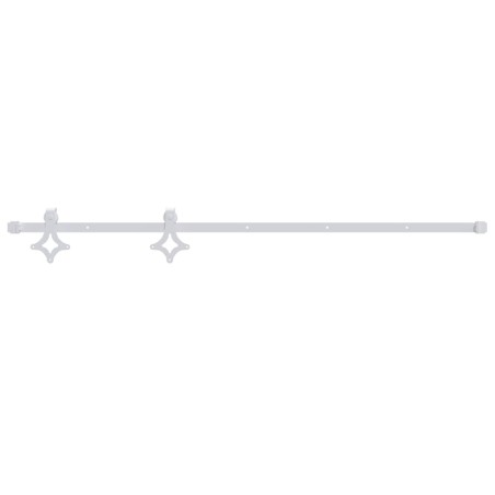 vidaXL Kit herrajes para puertas correderas de acero blanco 183 cm