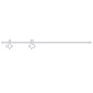 vidaXL Kit herrajes para puertas correderas de acero blanco 183 cm vidaXL Kit herrajes para puertas correderas de acero blanco 183 cm