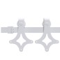 vidaXL Kit herrajes para puertas correderas de acero blanco 183 cm vidaXL Kit herrajes para puertas correderas de acero blanco 183 cm