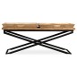 vidaXL Mesa de centro de madera de mango maciza 110x55x42 cm vidaXL Mesa de centro de madera de mango maciza 110x55x42 cm