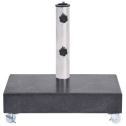 vidaXL Base de sombrilla granito negra 45x25x8 cm
