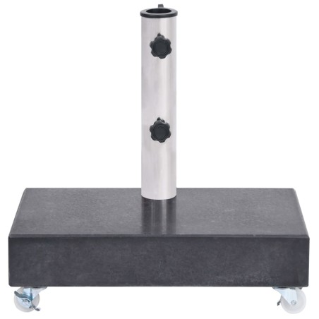vidaXL Base de sombrilla granito negra 45x25x8 cm