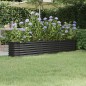 vidaXL Jardinera acero con recubrimiento polvo antracita 224x40x36 cm vidaXL Jardinera acero con recubrimiento polvo antracita 224x40x36 cm