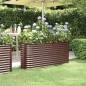 vidaXL Jardinera arriate acero recubrimiento polvo marrón 152x40x68 cm vidaXL Jardinera arriate acero recubrimiento polvo marrón 152x40x68 cm