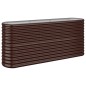 vidaXL Jardinera arriate acero recubrimiento polvo marrón 152x40x68 cm vidaXL Jardinera arriate acero recubrimiento polvo marrón 152x40x68 cm
