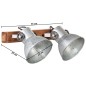 vidaXL Lámpara de pared industrial plateado 45x25 cm E27 vidaXL Lámpara de pared industrial plateado 45x25 cm E27