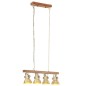 vidaXL Lámpara de techo industrial madera de mango latón E27 vidaXL Lámpara de techo industrial madera de mango latón E27
