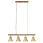 vidaXL Lámpara de techo industrial madera de mango latón E27 vidaXL Lámpara de techo industrial madera de mango latón E27