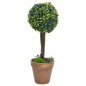 vidaXL Plantas de boj artificial 2 uds forma bola maceta verde 33 cm vidaXL Plantas de boj artificial 2 uds forma bola maceta verde 33 cm