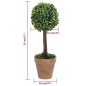 vidaXL Plantas de boj artificial 2 uds forma bola maceta verde 33 cm vidaXL Plantas de boj artificial 2 uds forma bola maceta verde 33 cm