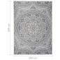 vidaXL Alfombra de exterior de tejido plano rayas azules 200x280 cm