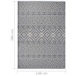 vidaXL Alfombra de exterior de tejido plano rayas azules 140x200 cm vidaXL Alfombra de exterior de tejido plano rayas azules 140x200 cm