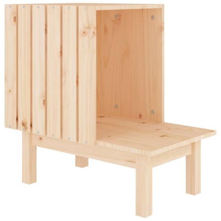 vidaXL Casa para gatos de madera maciza de pino 60x36x60 cm