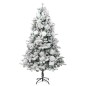 vidaXL Árbol de Navidad con nieve, luces LED y piñas PVC y PE 195 cm vidaXL Árbol de Navidad con nieve, luces LED y piñas PVC y PE 195 cm