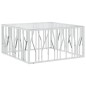 vidaXL Mesa de centro acero inoxidable y vidrio 100x100x50 cm vidaXL Mesa de centro acero inoxidable y vidrio 100x100x50 cm