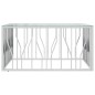 vidaXL Mesa de centro acero inoxidable y vidrio 100x100x50 cm vidaXL Mesa de centro acero inoxidable y vidrio 100x100x50 cm