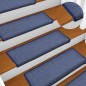 vidaXL Alfombras de peldaños de escalera 15 uds azul 65x21x4 cm vidaXL Alfombras de peldaños de escalera 15 uds azul 65x21x4 cm