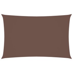 vidaXL Toldo de vela rectangular tela Oxford marrón 2,5x5 m