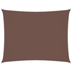vidaXL Toldo de vela rectangular tela Oxford marrón 4x5 m