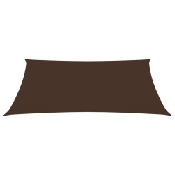 vidaXL Toldo de vela rectangular tela Oxford marrón 4x5 m