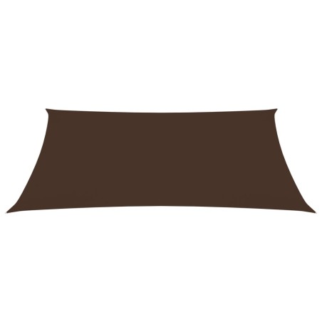 vidaXL Toldo de vela rectangular tela Oxford marrón 4x5 m