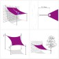 vidaXL Toldo de vela rectangular tela Oxford marrón 4x5 m vidaXL Toldo de vela rectangular tela Oxford marrón 4x5 m