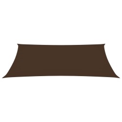vidaXL Toldo de vela rectangular tela Oxford marrón 4x7 m