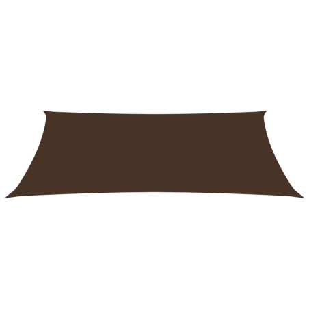 vidaXL Toldo de vela rectangular tela Oxford marrón 4x7 m