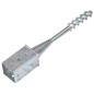 vidaXL Picas de tierra 2 uds acero galvanizado plateado 8x8x57 cm vidaXL Picas de tierra 2 uds acero galvanizado plateado 8x8x57 cm