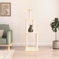 vidaXL Rascador para gatos con postes de sisal color crema 149 cm vidaXL Rascador para gatos con postes de sisal color crema 149 cm