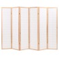 vidaXL Biombo plegable con 6 paneles estilo japonés 240x170 cm natural vidaXL Biombo plegable con 6 paneles estilo japonés 240x170 cm natural