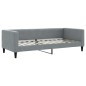 vidaXL Sofá cama nido con cajones tela gris claro 90x200 cm vidaXL Sofá cama nido con cajones tela gris claro 90x200 cm