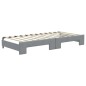 vidaXL Sofá cama nido con cajones tela gris claro 90x200 cm vidaXL Sofá cama nido con cajones tela gris claro 90x200 cm