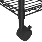 vidaXL Estante almacenaje 4 niveles ruedas 90x35x142cm negro 200kg