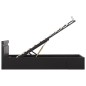 vidaXL Cama canapé hidráulica con LED cuero sintético negro 90x200cm vidaXL Cama canapé hidráulica con LED cuero sintético negro 90x200cm